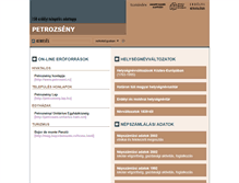 Tablet Screenshot of petrozseny.adatbank.transindex.ro