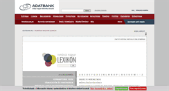 Desktop Screenshot of lexikon.adatbank.transindex.ro