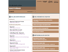 Tablet Screenshot of nagyvarad.adatbank.transindex.ro