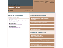 Tablet Screenshot of marosludas.adatbank.transindex.ro