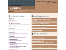 Tablet Screenshot of nagyszeben.adatbank.transindex.ro