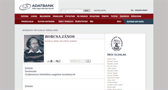 Desktop Screenshot of borcsajanos.adatbank.transindex.ro