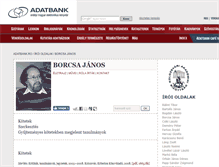 Tablet Screenshot of borcsajanos.adatbank.transindex.ro