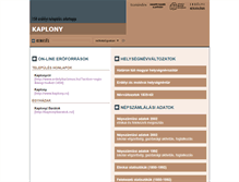 Tablet Screenshot of kaplony.adatbank.transindex.ro