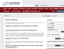 Tablet Screenshot of adatbank.transindex.ro